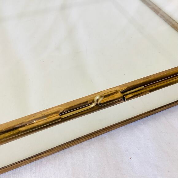 Brass Rim Rectangular Glass Tray - Picture 3 of 5